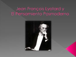 Jean François Lyotard y El Pensamiento