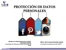 Protección de Datos Personales (Dora Ivonne Rosales Sotelo IMIPE)