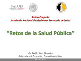 Dr. Pablo Kuri Morales - Academia Nacional de Medicina