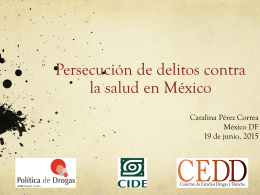 Persecución de delitos contra la salud en México