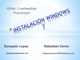 Instalacion De Windows 7 ESNAYDER- SEBASTIAN
