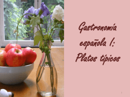 Presentación I. Platos típicos españoles