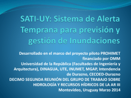 SATI-UY: Sistema de Alerta Temprana para previsión y
