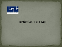 Artículos 130+140