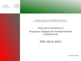Guía PIFI 2014-2015
