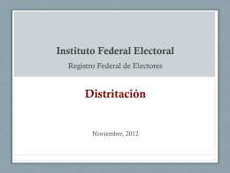 Distritación - Instituto Nacional Electoral