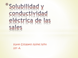 Solubilidad y conductividad eléctrica de las sales