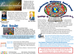 August 17 2014 Bulletin - Iglesia Bautista Puerta La Hermosa
