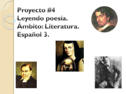 Proyecto # Leyendo poesía. Ámbito: Literatura. Español 3.