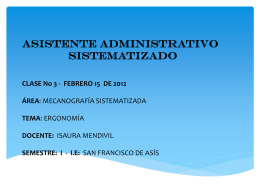 ASISTENTE ADMINISTRATIVO SISTEMATIZADO CLASE No 4