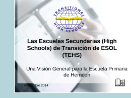 Transitional ESOL High Schools