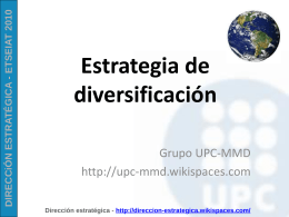 Estrategia de diversificacion - UPC-MMD