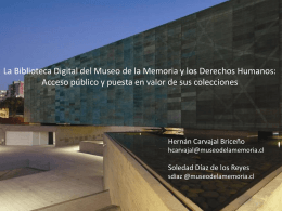 Diapositiva 1 - Centro de Documentación del Museo de la Memoria