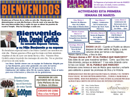 March 1 2015 Bulletin - Iglesia Bautista Puerta La Hermosa
