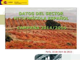 datos del sector vitivinícola español campaña 2014/2015