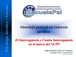 Interrogatorio - Escuela Iberoamericana de Psicología Jurídica y
