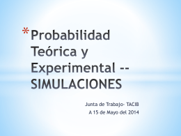 Probabilidad Teórica y Experimental