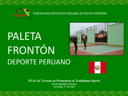 Paleta Fronton Deporte Peruano - Federación Deportiva Peruana