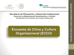 Encuesta de Clima y Cultura Organizacional (ECCO)