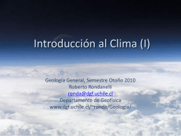 Introducción al Clima (I)