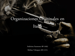 Organizaciones Criminales en Italia - Cultura
