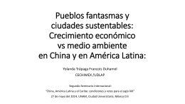 Ciudades sustentables en China y en América Latina - red alc