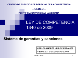 Carlos A. Uribe - Centro de Estudios de Derecho de la Competencia