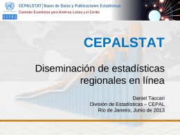 División de Estadísticas Grupo de Trabajo de CEPALSTAT