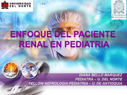 Enfoque del paciente renal en pediatría. Dra. Diana Bello