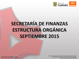 Organigrama - Secretaría de Finanzas de Coahuila