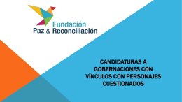presentación candidatos gobernacion 2015