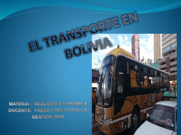 EL TRANSPORTE EN BOLIVIA