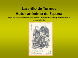 Lazarillo de Tormes Autor anónimo de Espana