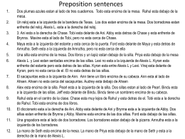 Preposition sentences