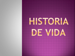 HISTORIA DE VIDA