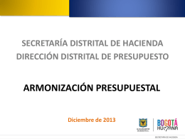 Diapositiva 1 - Secretaría de Hacienda Distrital