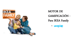 MOTOR DE GAMIFICACIÓN - Para IKEA Family