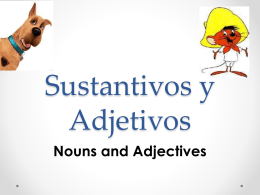 1 Nouns, Adjectives & Articles