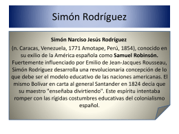 Simón Rodríiguez, la educación social