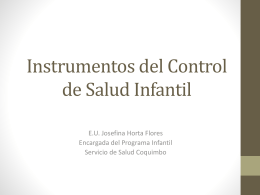 Instrumentos del Control de Salud Infantil