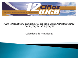 calendario DECIMO se.. - Universidad Dr. José Gregorio Hernández