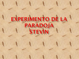 Experimento de la paradoja stevin