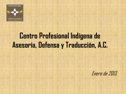 Centro Profesional Indígena de Asesoría, Defensa y Traducción, A.C.