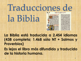 6. traducciones - Iglesia Cristiana La Serena