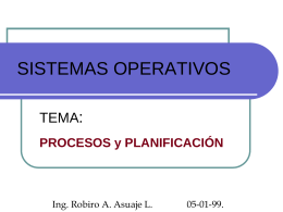 Sistemas Operativos: Procesos y Planificación