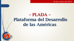 Presentación PPT de Victor Báez (CSA) sobre la PLADA – Plataforma
