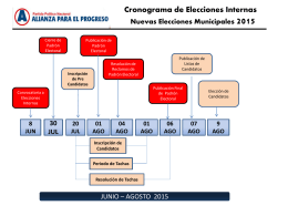 Cronograma de las Elecciones Internas 2015