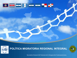 Formulación de una Política Migratoria Regional Integral