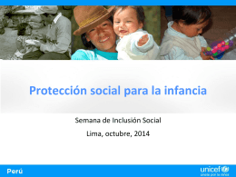 Protección social para la infancia en Perú