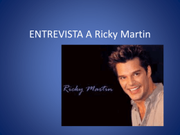 ENTREVISTA A Ricky Martin
